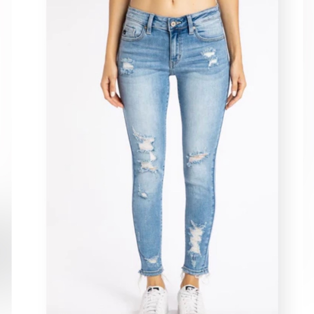 KanCan Blue Distressed Women Jeans
